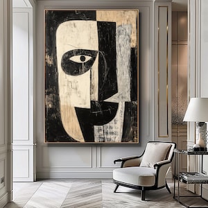 Beige Cream Abstract Art Printable, Neutral Abstract Painting, Beige Abstract Wall Art, Modern Textured Nordic Living Room Decor
