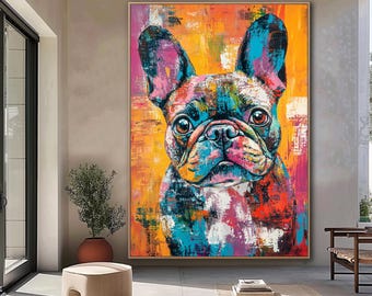 French Bulldog Prints Digital Download Dog Print French Bulldog Wall Art Abstract Dog Painting French Bulldog Home Decor Dog Wall Art