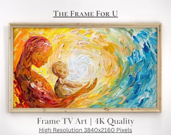 Mother's Day Samsung The Frame Art, Abstract Painting, Digital Download, Frame TV Art, Instant Download, Digital Download