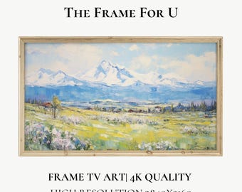 Mountain Meadow Landscape, Spring Frame TV Art (Digital Download) TV0124