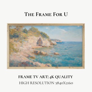 Coastal Cliff Ocean Scene for Samsung Frame TV (Digital Download)