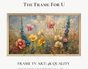 Samsung The Frame TV Art, Vintage Art, Spring, Frame Art, Digital Download, Landscape Painting, Frame TV Art | TV0136