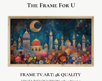 Samsung TV Frame Artistry for Eid Mubarak, Ramadan Islamic TV Frame Wall Art, Ramadan Decor Digital Download | TV0610