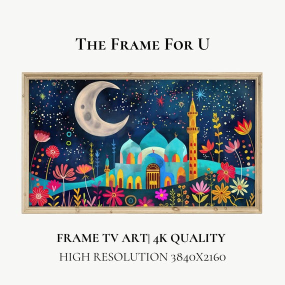 Eid Mubarak, Eid Al Adha Samsung TV Frame Art, Ramadan