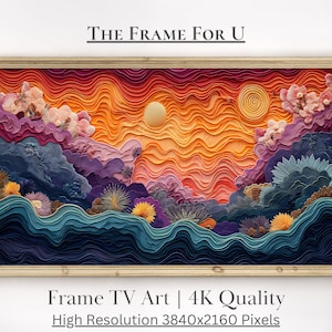 Samsung Frame TV Art, Art For Frame Tv, 3D Textured Art for TV Digital Download, Colorful Flowers for Spring