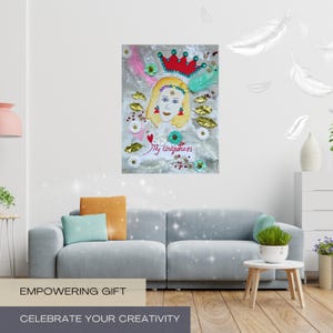 Angel Digital Print - My Uniqueness, Spiritual Wall Art Download, Inspirational Meditation Poster, Printable Angel Home Decor