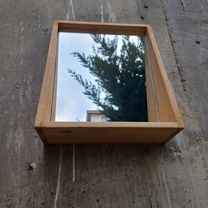 Natural Wooden Mirror, Rectangular Mirror zdjęcie 7