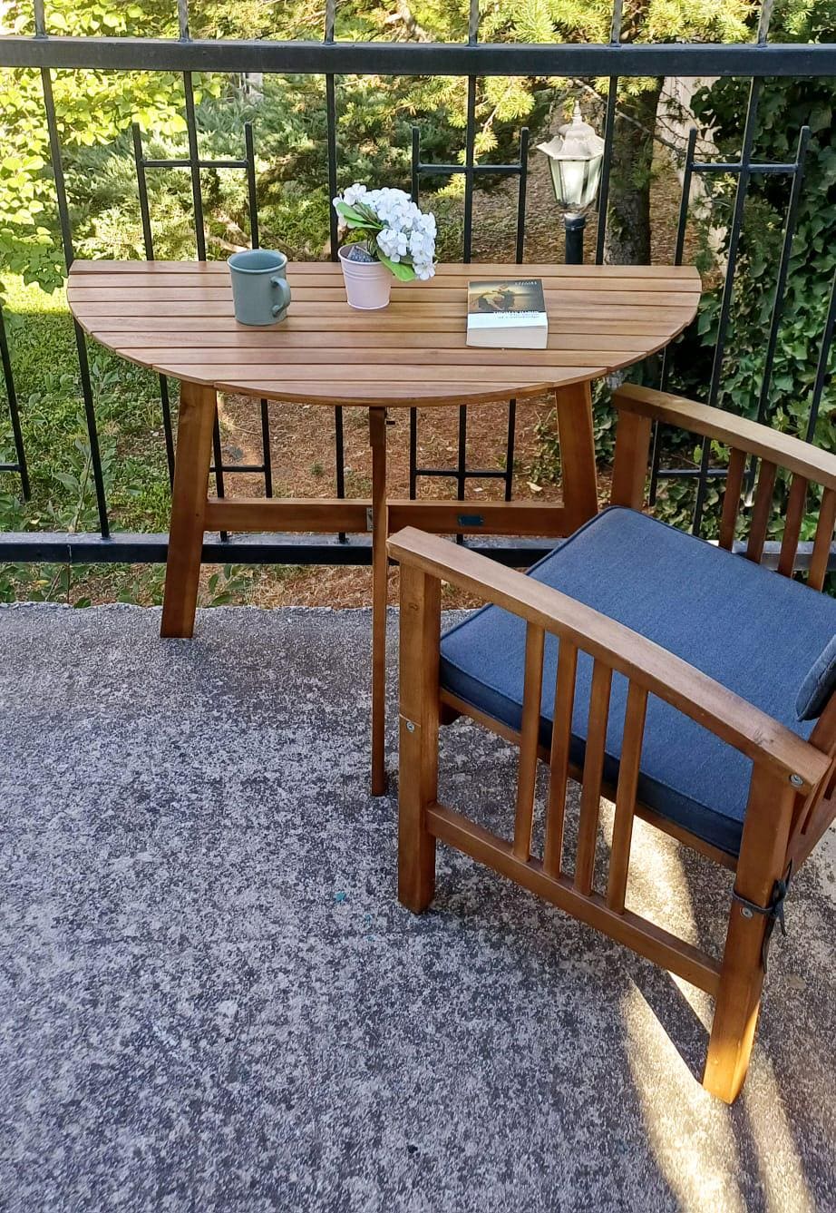 Half round garden table best sale