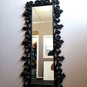 Handmade Wooden Gothic Wall Mirror: Antique Baroque Photo Frame