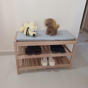 Cushioned shoe rack, Two-layer cushioned shoe rack,Shoe Cabinet.