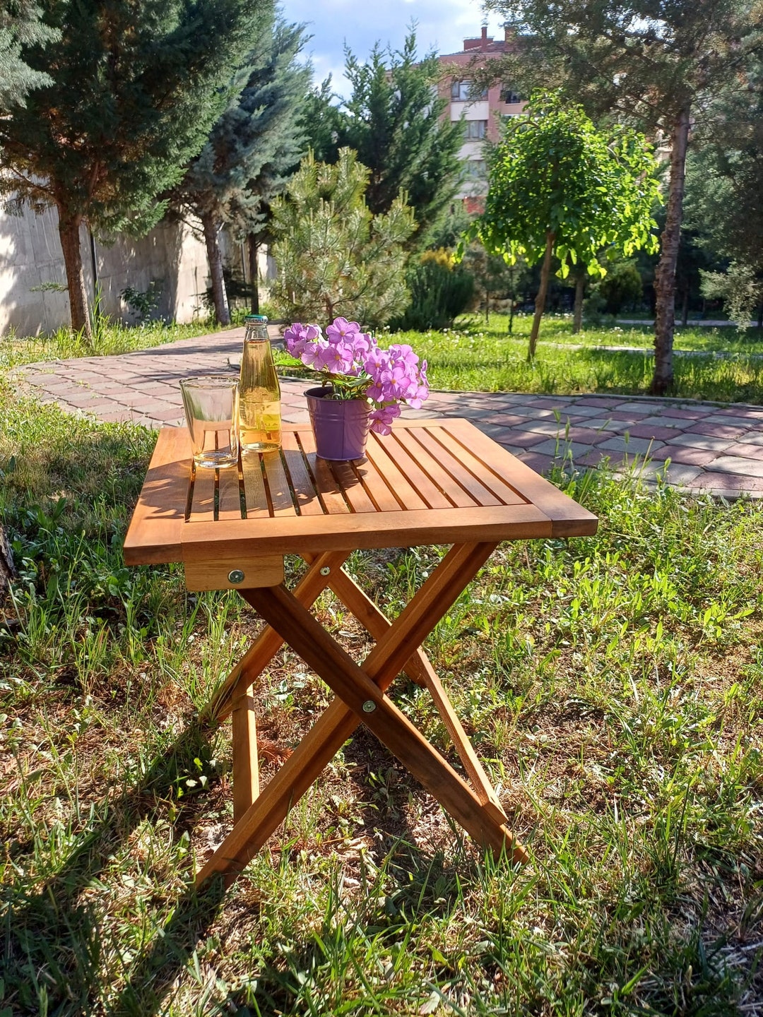 Wooden Coffee Table, Garden Coffee Table, Balcony Table, Outdoor Coffee Table - Etsy