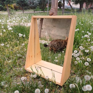 Natural Wooden Mirror, Rectangular Mirror zdjęcie 2