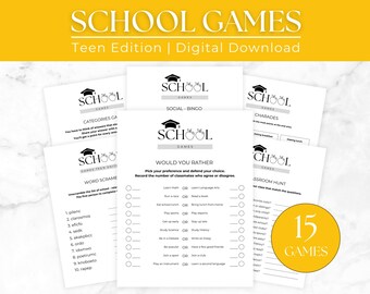 Fun Schulspiel Bundle Teen Edition - Soziale Aktivitäten und Unterhaltung, 15 Teenager Eisbrecher und Gesellschaftsspiele Set für die Schule