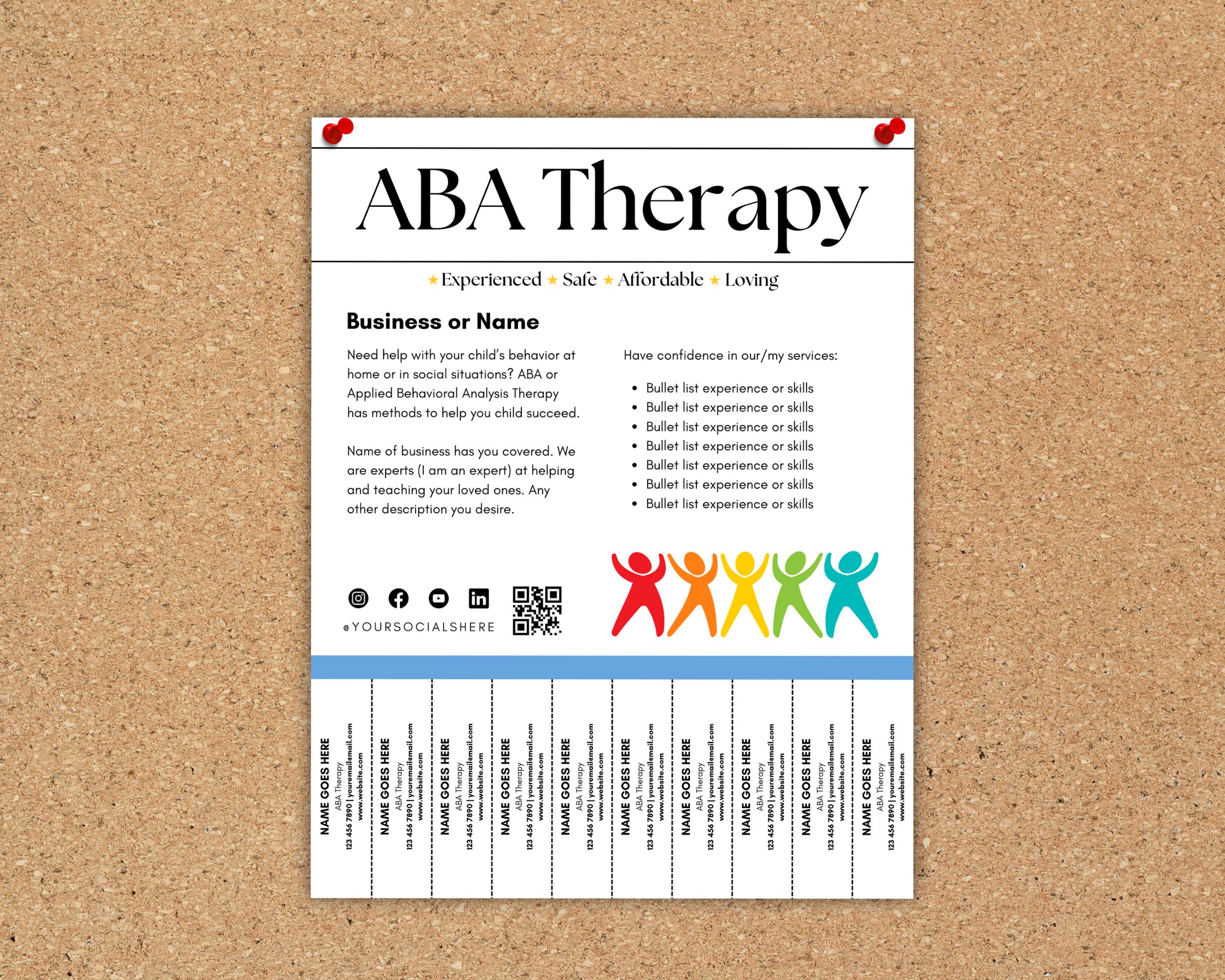 Customizable ABA Therapy Flyer Templates for Professionals ABA Therapy