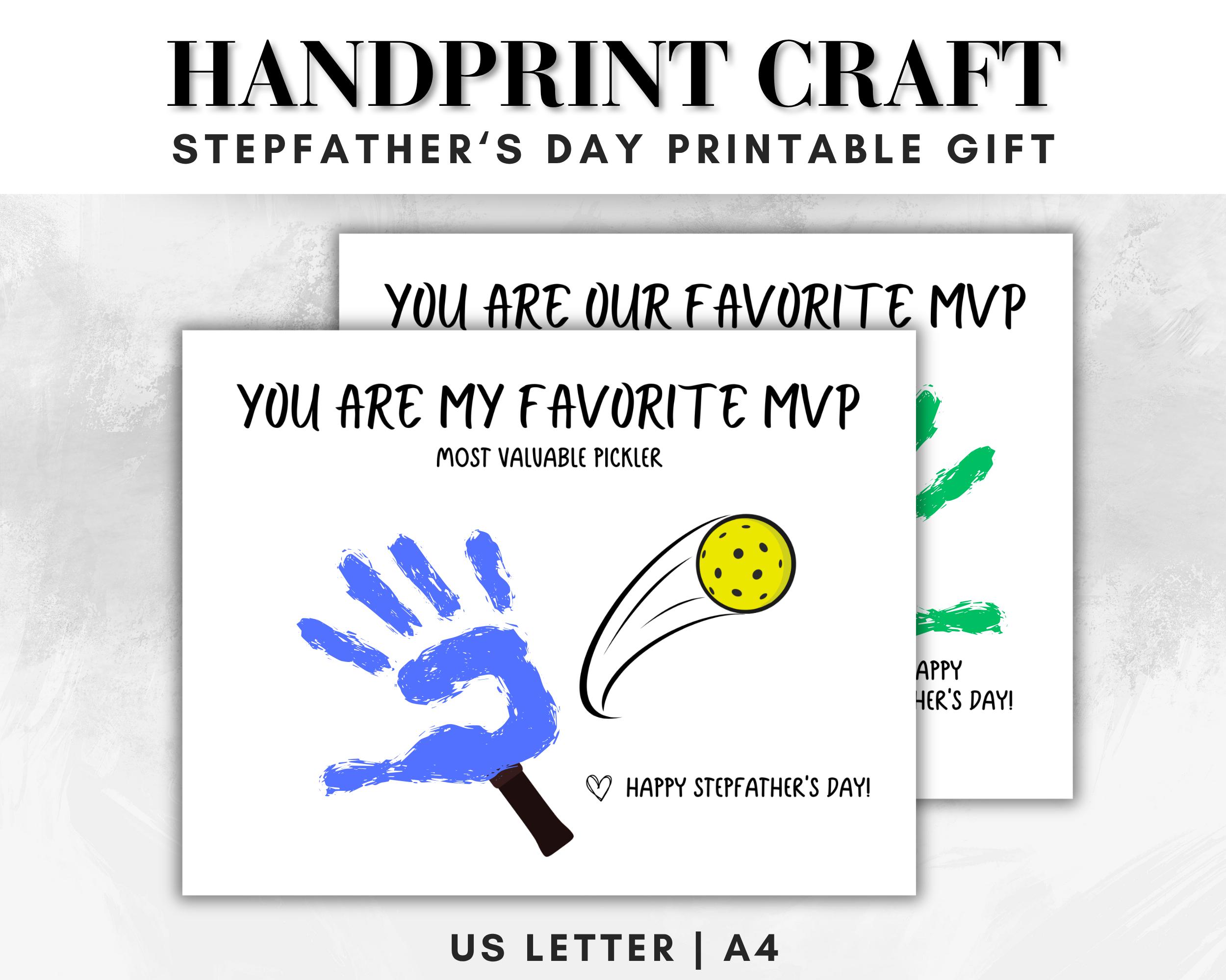 40 Super Fun Sports Crafts for Kids To Keep Them Busy 5 Stepdad Father's Day Handprint Craft: Printable Keepsake Art, MVP…