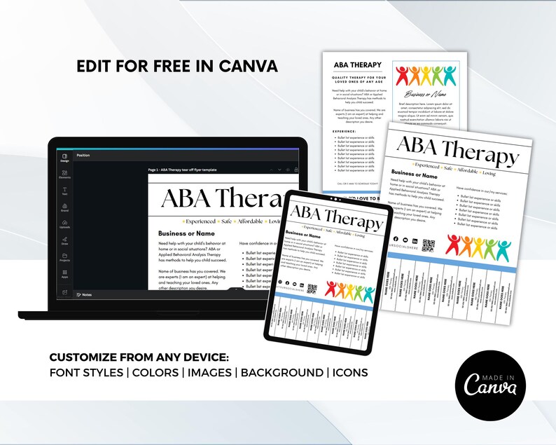 Customizable ABA Therapy Flyer Templates for Professionals ABA Therapy