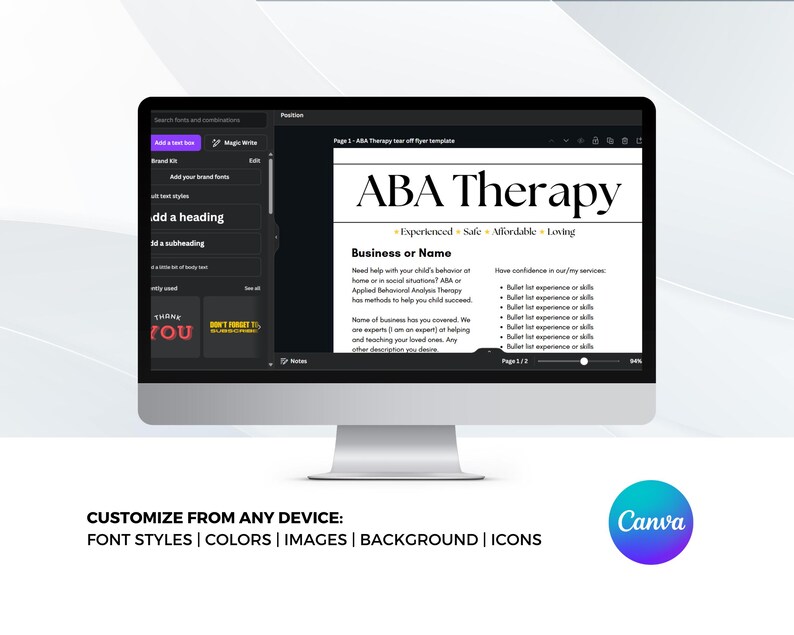 Customizable ABA Therapy Flyer Templates for Professionals ABA Therapy