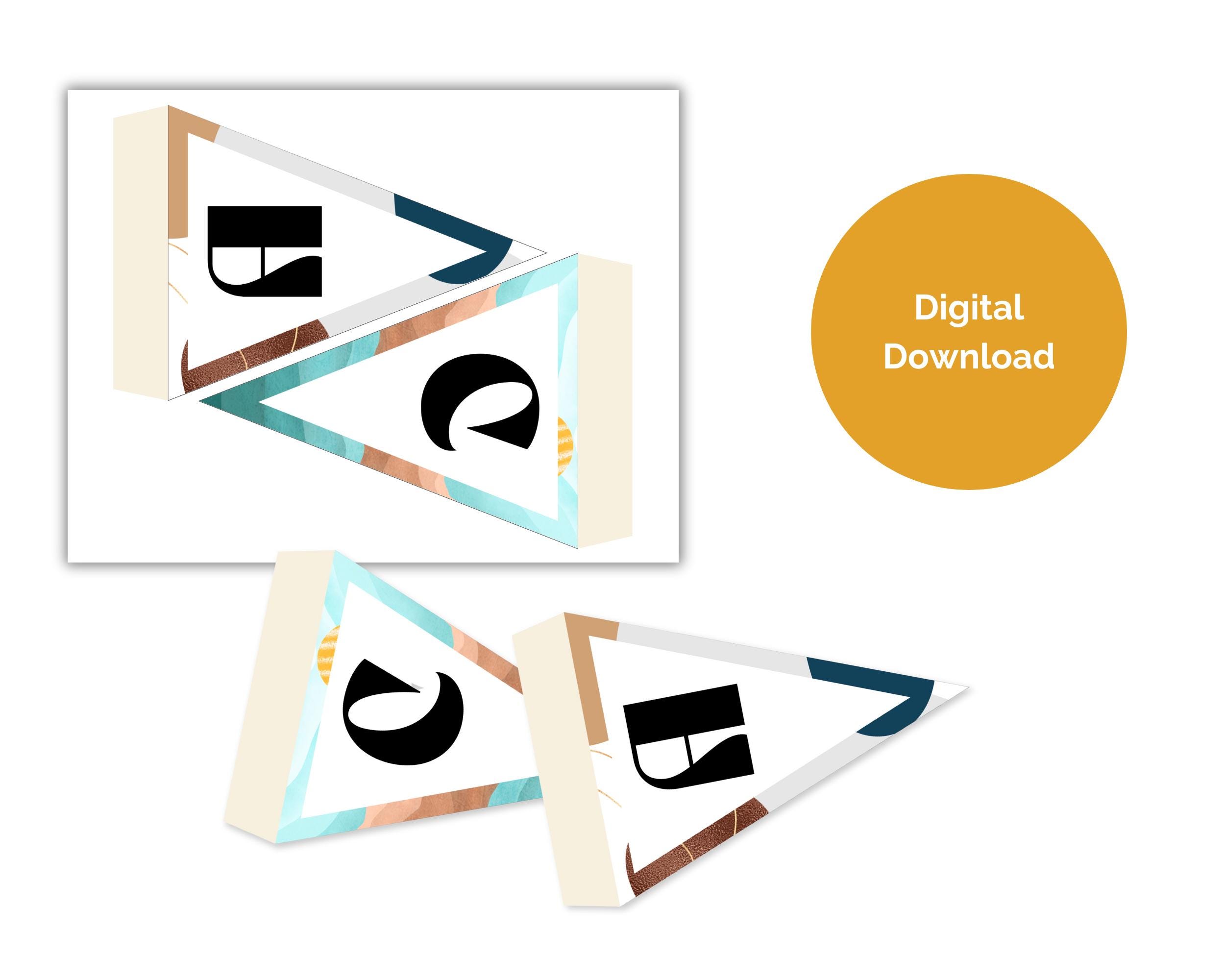 Boho Back to School Bulletin Flags Banner - Classroom Decor Set ...