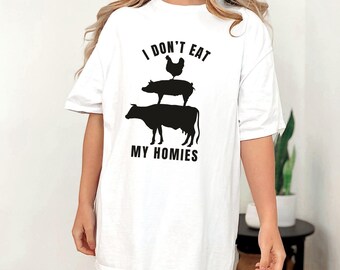 Camiseta vegana con gráficos, camiseta de activista por los derechos de los animales, moda ética