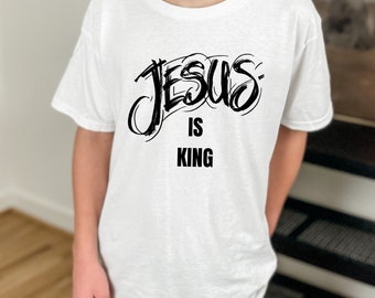 Jesus Shirt For Kids,Jesus Is King Kids Shirt,Christian Shirt,Stylish Jesus is King Tee For Kids,Children Shirt Jesus is King,Christian Kids