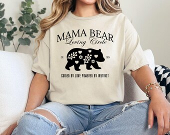 Camiseta floral para mamá osa, regalo para el Día de la Madre