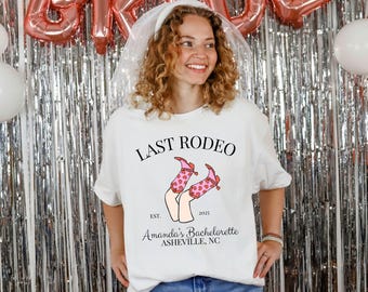 Western Bachelorette Party Shirt, Last Rodeo Bride & Team