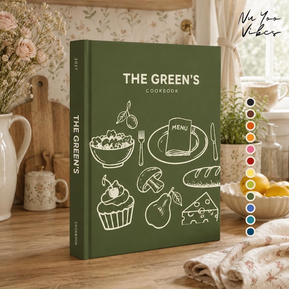 Custom Family Recipe Book, Custom Cookbook Journal, Family Recipe Book Gift, Family Cookbook Gift, Personalized Recipe Journal
