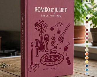 Personalized Recipe Book for Couples, Custom Recipe Book, Couples Cookbook, Blank Recipe Journal to Write In, Wedding Anniversary Gift