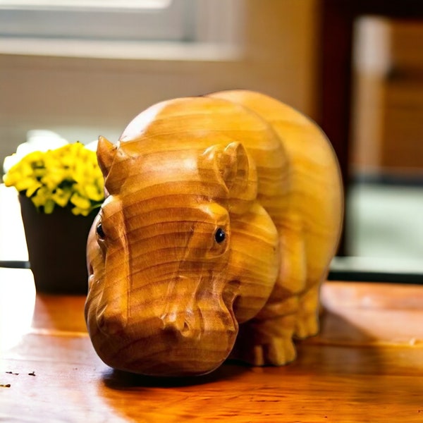 Wooden Sculpture Figurines | Cute Wood Carvings | Wooden Animal Statues | Home  Decor Ornaments Gift