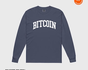 Bitcoin College Long Sleeve Shirt on Comfort Colors