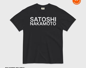 Satoshi Nakamoto T-shirt épais teint en pièce Comfort Colors