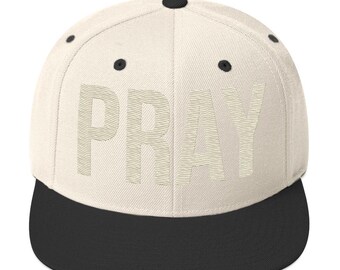 Casquette Pray snapback crème