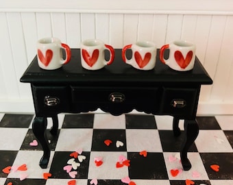 Valentine Miniature Mugs (1:12 scale)
