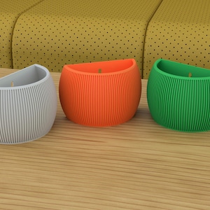 Vaso moderno geometrico stampato in 3D / Vaso per piante da interno audace / Piccolo contenitore per piante grasse o erbe aromatiche / Vaso decorativo in PLA ecologico