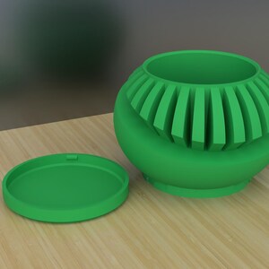 Vaso moderno geometrico stampato in 3D / Vaso per piante da interno audace / Piccolo contenitore per piante grasse o erbe aromatiche / Vaso decorativo in PLA ecologico