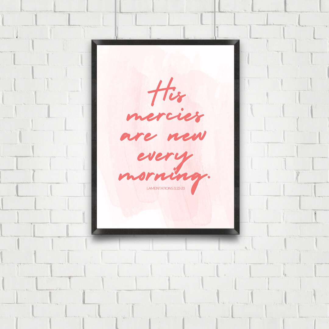 Lamentations 3:21, Faith Printable, Bible Verse Art, Christian Home ...