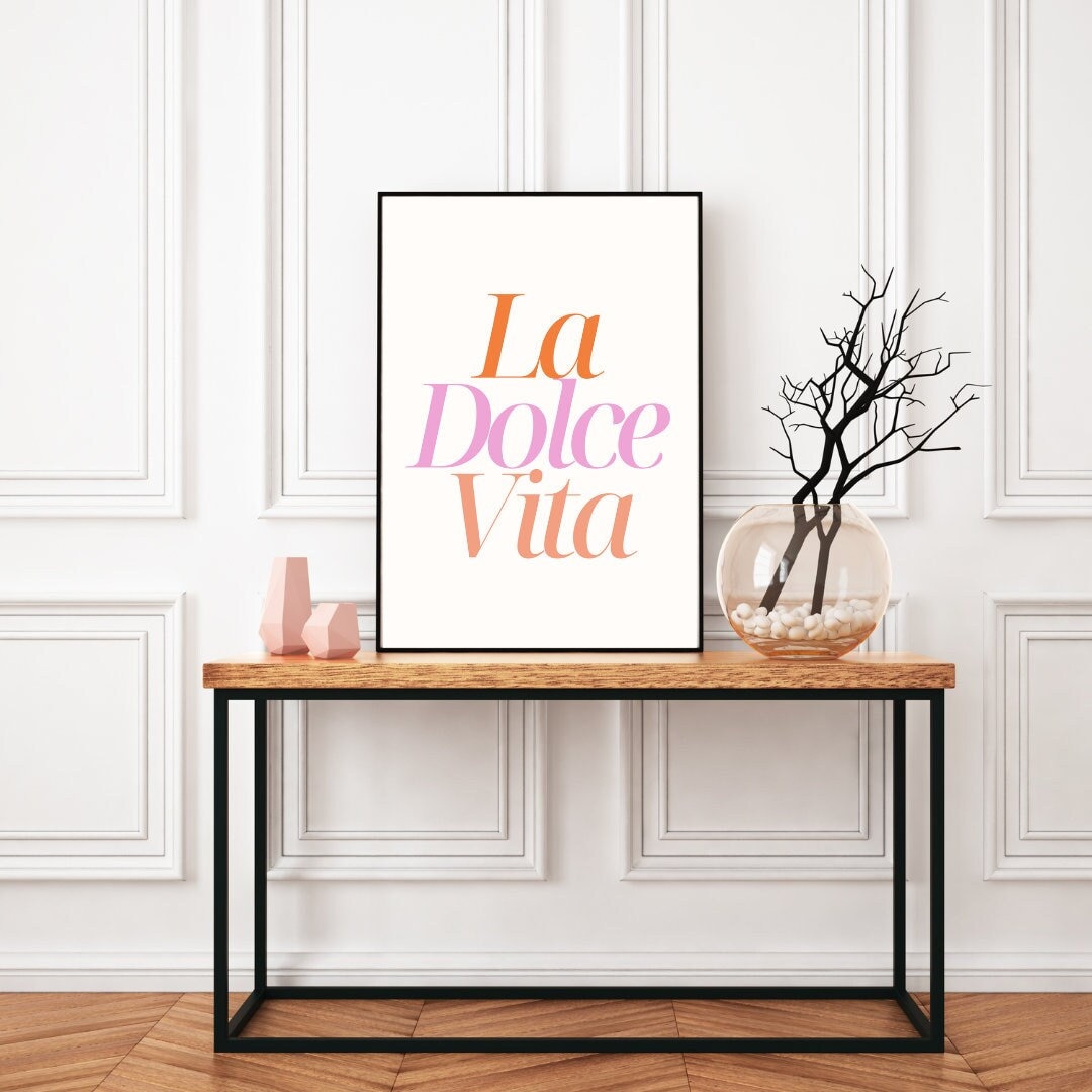 La Dolce Vita Print | Italy Prints | Trendy Quote Print | Ciao Poster ...