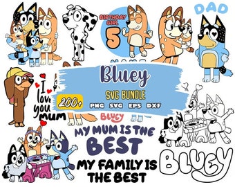 700+ Blue Dog Svg Bundle, Blue Dog Birthday Bundle Blue Dog Family Png Files, Png For Shirts, Birthday Png, Clipart png, Digital Download