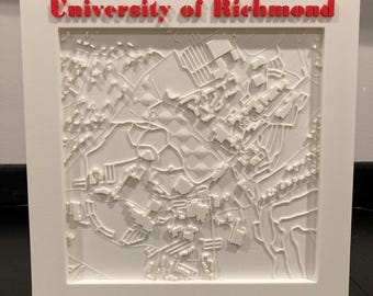 University of Richmond Campus Map - Unique College Gift