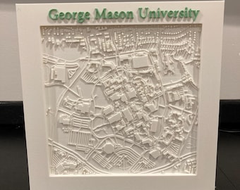 George Mason University (GMU) Campus Map - Unique College Gift