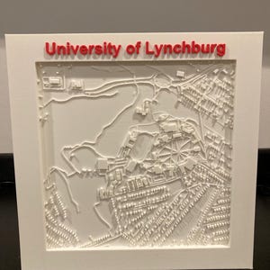 Mapa do campus da Universidade de Lynchburg (U of L) - Presente exclusivo da faculdade