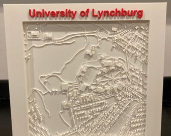 University of Lynchburg (U of L) Campus Map - Unique College Gift