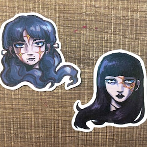 Fear & Hunger Marina and Samarie Head Stickers