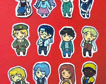 Conjunto de Mini Adesivos Holográficos Termina Fear & Hunger