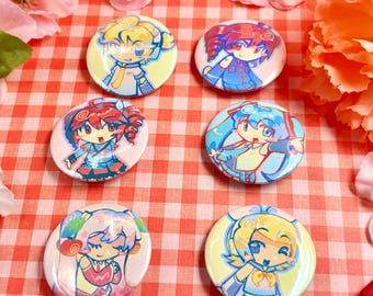 Pulsanti Vocaloid da 32 mm/1,25" con chiusura a pressione