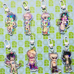 Homestuck Beta+Alpha Kids 2.5” Holographic Keychain Charm