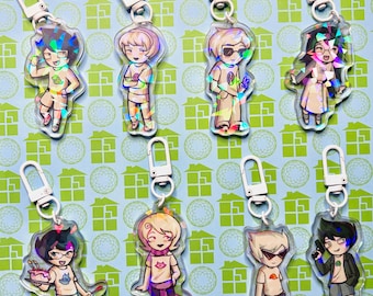 Homestuck Beta+Alpha Kids 2.5” Holographic Keychain Charm