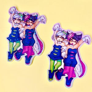 Splatoon Squid Sisters Holographic Stickers
