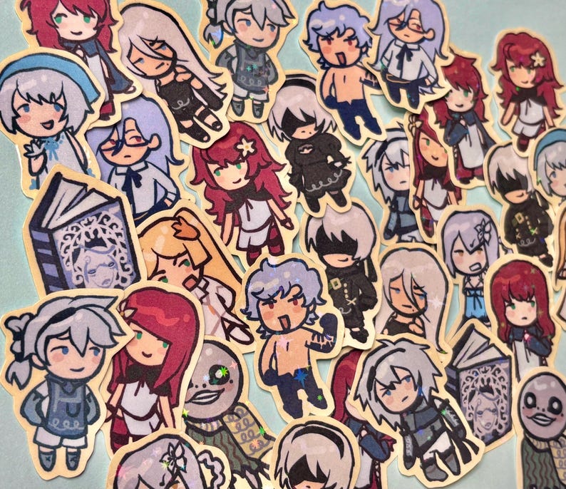Replicant Sticker Nier Replicant + Automata Mini Holographic Sticker Set - Etsy