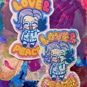 Adesivi olografici Eito Aotsuki Love & Peace